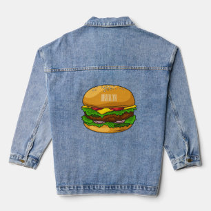 Chaqueta Vaquera Ilustracion personalizado Hamburger