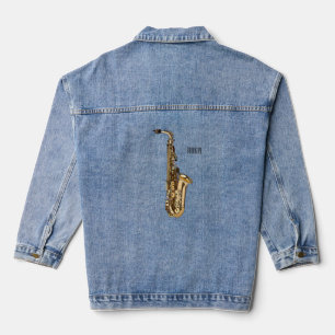 Chaqueta Vaquera Ilustracion personalizado saxofón