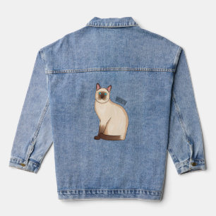 Chaqueta Vaquera Ilustracion personalizado siamés