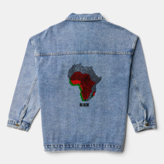 Chaqueta vaquera ilustrada de África – Historia N