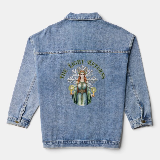 Chaqueta Vaquera Imbolc Brigid Celtic Goddess Winowflake (Reverso )