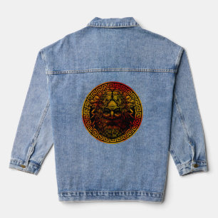 Chaqueta Vaquera Impresión de arte del antiguo escudo de Zeus