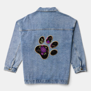 Chaqueta Vaquera Impresión de trazo floral