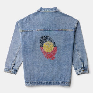 Chaqueta Vaquera Impresiones digitales de Australia aborigen