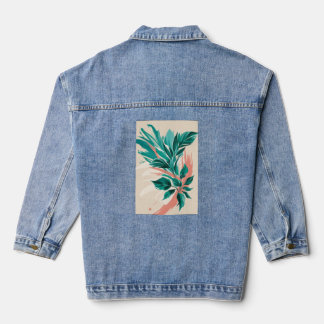 Chaqueta Vaquera Impresiones florales en negrita y sobredimensionad