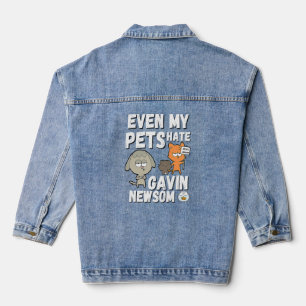 Chaqueta Vaquera Incluso mis Mascotas odian a Gavin Newsom recupera