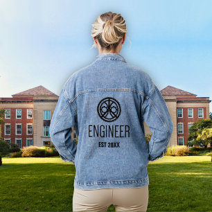 Chaqueta Vaquera Ingeniero creado, Personalizado de licenciado en i