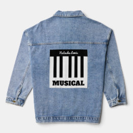 Chaqueta Vaquera Instrumento musical de Piano Keys personalizado