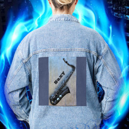Chaqueta Vaquera Instrumento Musical Saxofón Saxy Jazzy