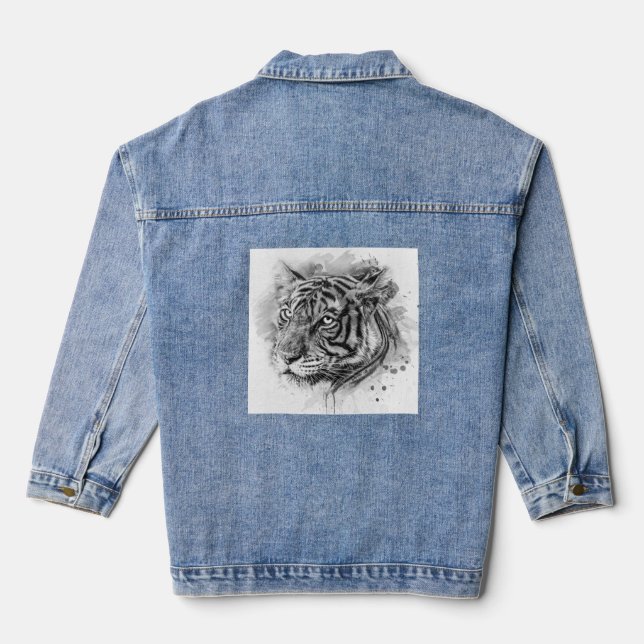 CHAQUETA VAQUERA JACKET DE TIGRE PINTADO PARA MUJERES (Reverso )