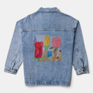 Chaqueta Vaquera Jardín de flores de verano