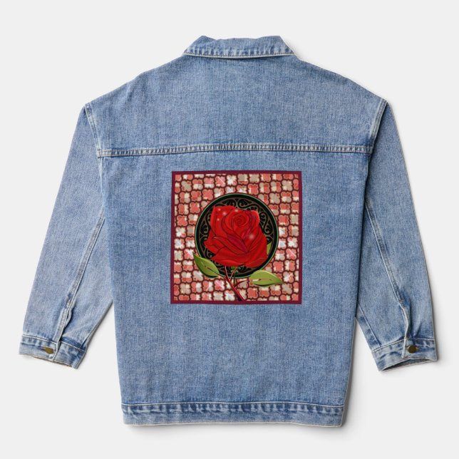 Chaqueta Vaquera Jardín Rosa (Reverso )