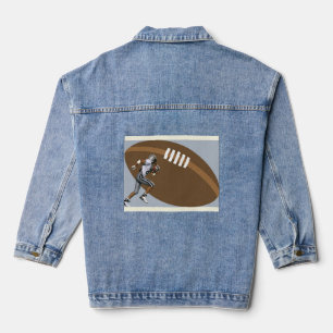 Chaqueta Vaquera Jean Jacket con jugador de fútbol y fútbol