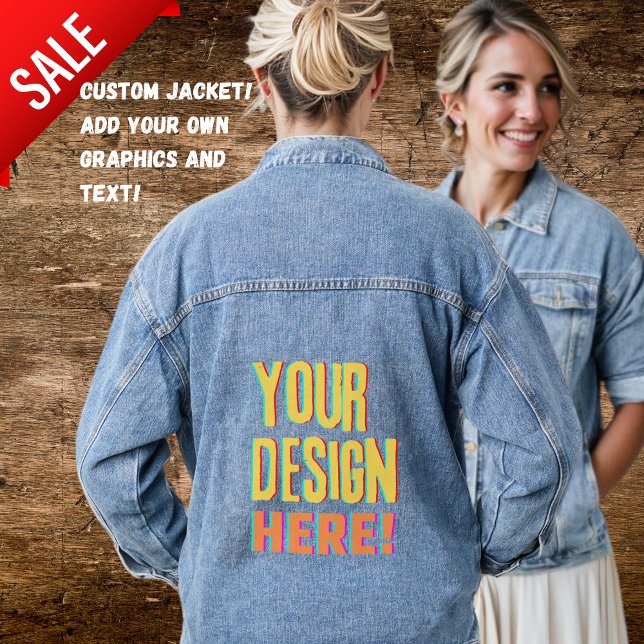 Chaqueta Vaquera Jean Jacket con PERSONALIZADO gráfico personalizad (Subido por el creador)