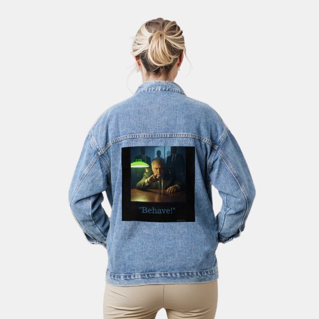 Chaqueta Vaquera Jefe se comporta mujeres Denim Jacket (Modelo)