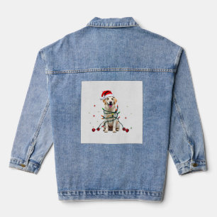 Chaqueta Vaquera Jersey Navideño Feo Perro Boxer Blanco Divertido N