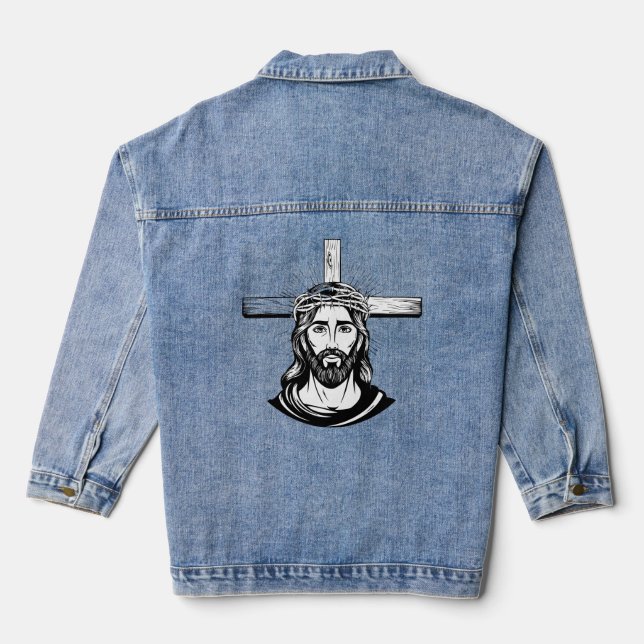 Chaqueta Vaquera Jesucristo (Reverso )