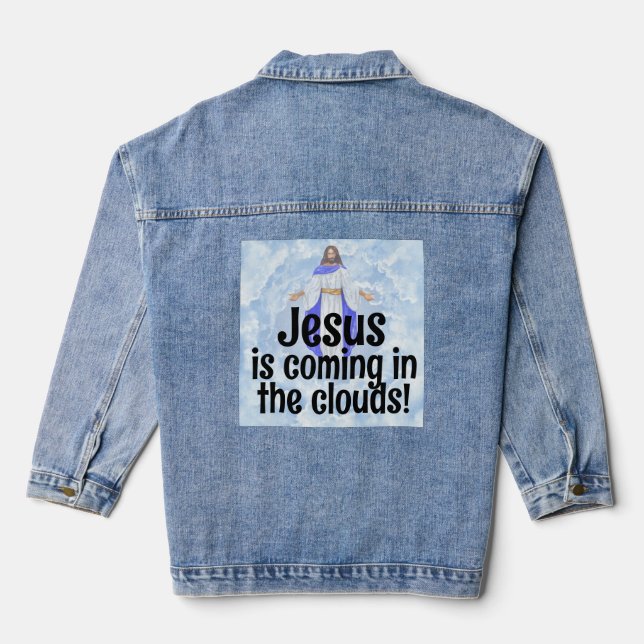 Chaqueta Vaquera Jesus is coming (Reverso )