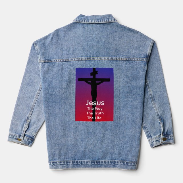 Chaqueta Vaquera Jesus is the way (Reverso )