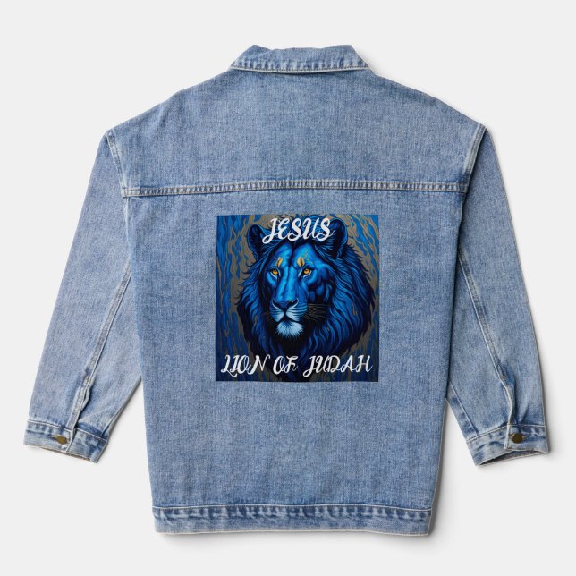 Chaqueta Vaquera JESÚS LION DE JUDAH Denim Jean Jacket (Reverso )