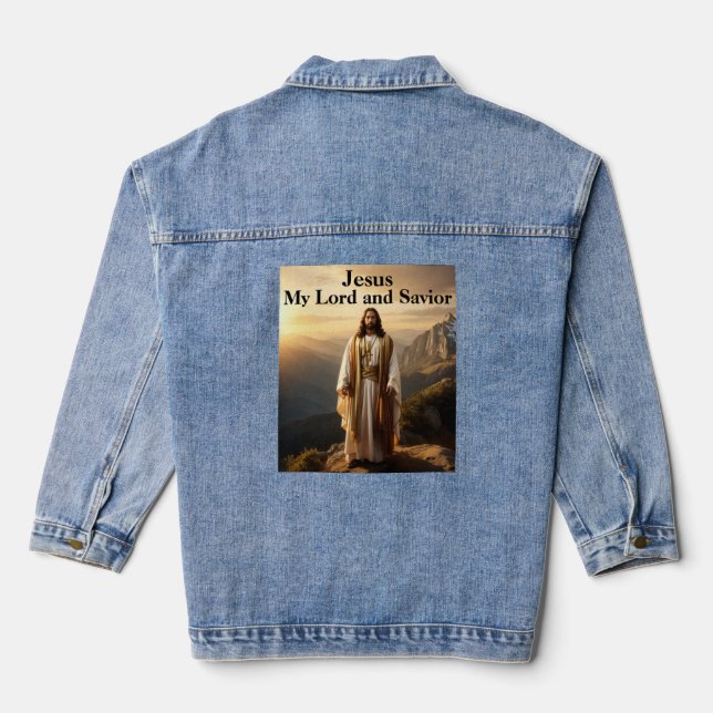 Chaqueta Vaquera Jesús Mi Señor y Salvador - Cristiano (Reverso )