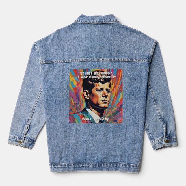 Chaqueta Vaquera JFK John F. Kennedy Cita Inspiración Motivacional