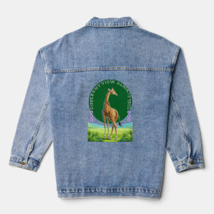Chaqueta Vaquera jirafa alta de pie