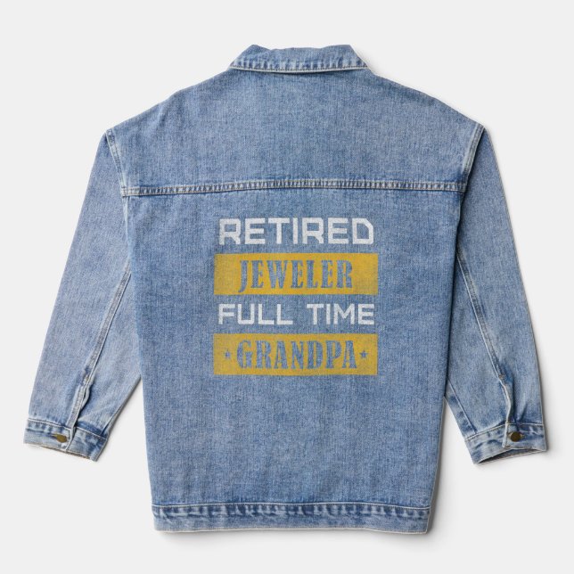 Chaqueta Vaquera Jubilación de abuelo a tiempo completo para hombre (Reverso )