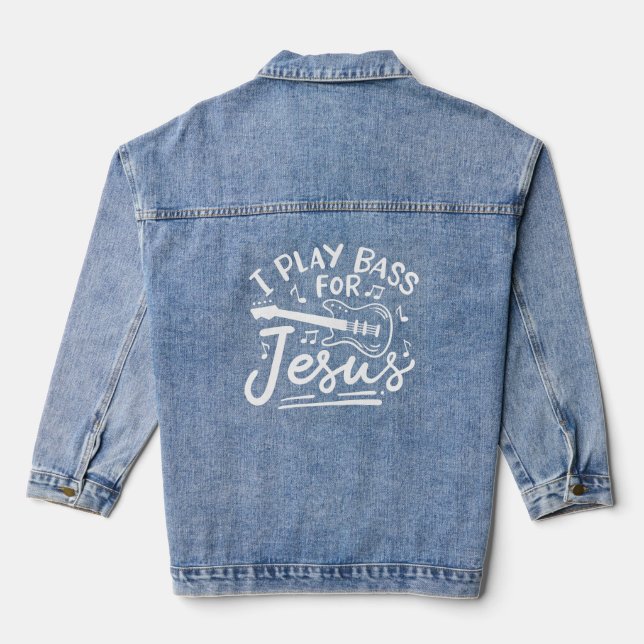Chaqueta Vaquera Juego Bass Para Jesús Cristiano Guitarista (Reverso )
