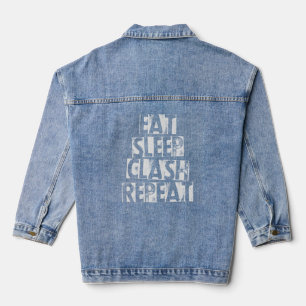 Chaqueta Vaquera Jugador de videojuegos retro Comer Sleep Clash Rep