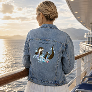 Chaqueta Vaquera Juguuetón Azul Nutria de Río Caprichosa Salpicadur