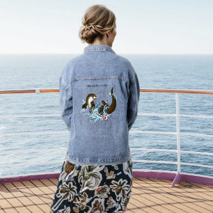 Chaqueta Vaquera Juguuetón Azul Nutria de Río Caprichosa Salpicadur