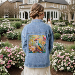Chaqueta Vaquera Juvenil Rainbow Woodpecefer Fantasy Bird