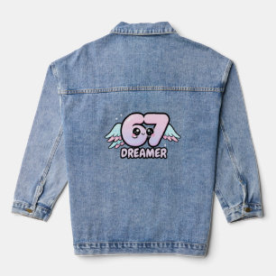 Chaqueta Vaquera Kawaii "67 Dreamer" – Número de Ángel Pastel Adora