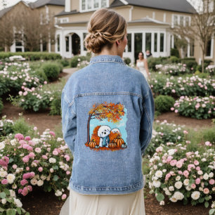 Chaqueta Vaquera KiniArt Autumn Bichon Frise