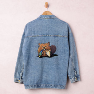 Chaqueta Vaquera KiniArt Cute Beaver
