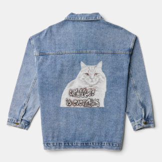 Chaqueta Vaquera La actitud de gato lo es todo — lleva tu confianza