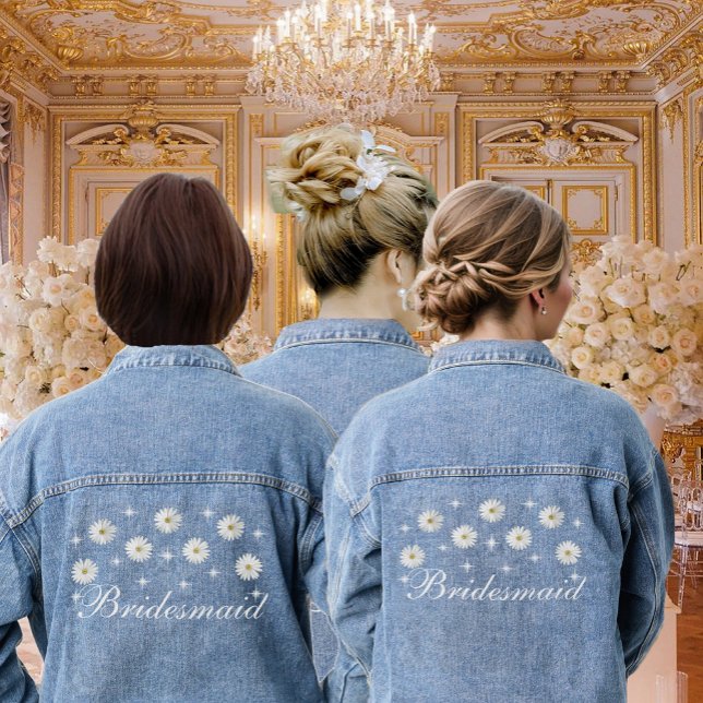 Chaqueta Vaquera La elegante dama de honor floral Denim Jacket (Subido por el creador)
