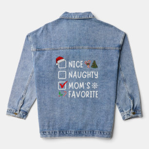Chaqueta Vaquera La lista favorita de Navidades graciosos de Niza m