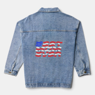 Chaqueta Vaquera La mejor mamá de la bandera de EEUU