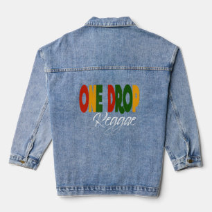 Chaqueta Vaquera La música de reggae retro, una gota de raíces y cu