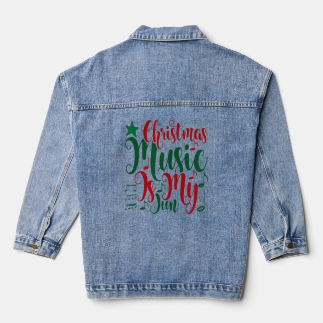 Chaqueta Vaquera La música navidad es mi mermelada (Reverso )