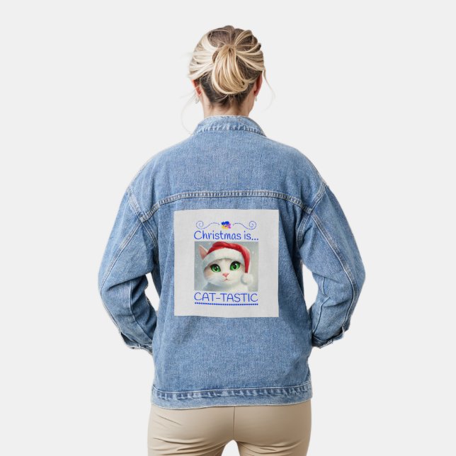 Chaqueta Vaquera La Navidad es gatásticamente única (Modelo)