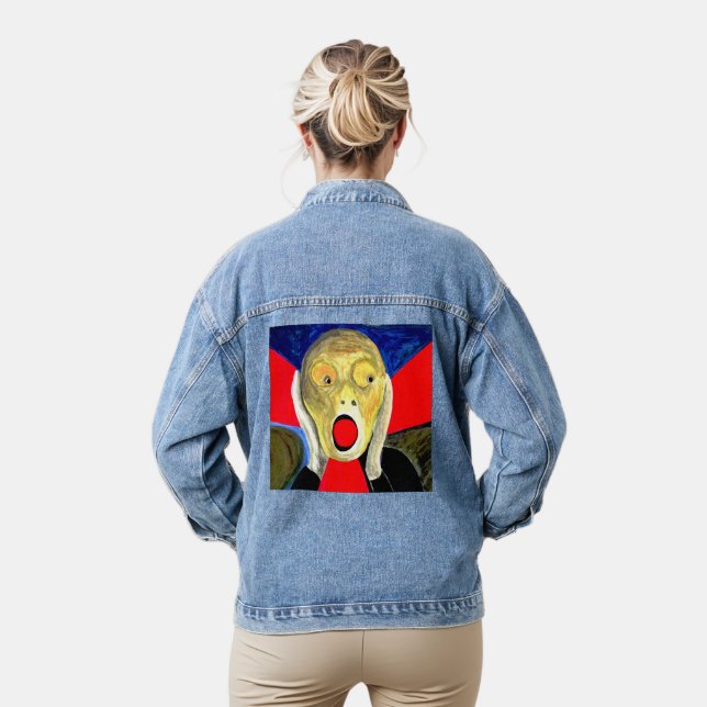 Chaqueta Vaquera La pintura inspirada en el grito (Modelo)