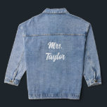 Chaqueta Vaquera La Sra. Honeymoon Engagement Party Gifts Bride to<br><div class="desc">La Sra. Honeymoon Engagement Party Regalos A La Novia Para Ser Denim Jacket</div>