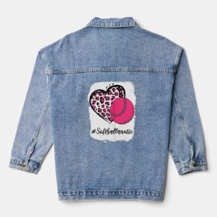 Chaqueta Vaquera La tía blanqueada del Softball, el leopardo rosa,