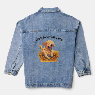 Chaqueta Vaquera La vida es mejor con un perro que se acuesta por e