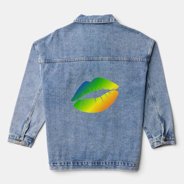 Chaqueta Vaquera Labios del arcoiris (Reverso )