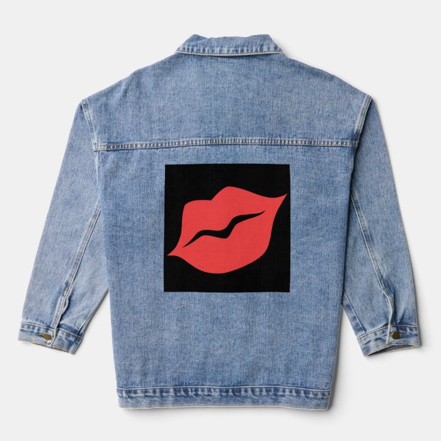 Chaqueta Vaquera Labios rojos (Reverso )
