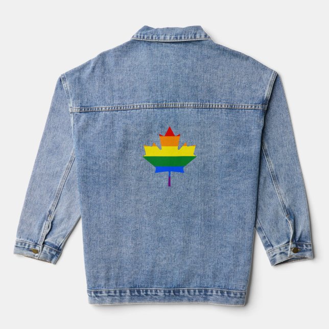 Chaqueta Vaquera Lámina de arcilla de orgullo arcoiris (Reverso )